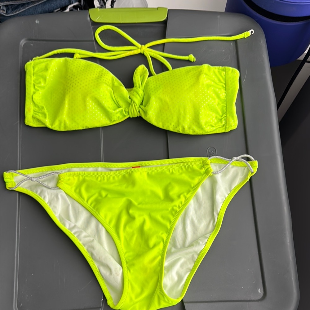 Victoria’s Secret Neon Green Bikini Set Size M